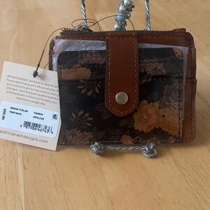 Patricia Nash Brown Floral Wallet